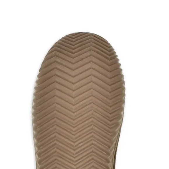 Mens Moccasin Slippers Genuine Suede Brown Indoor Outdoor Soles 7/8 - Picture 5 of 5